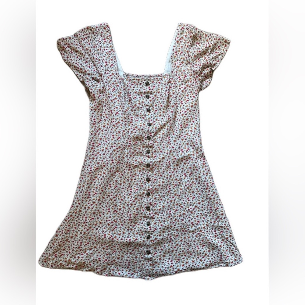 American Eagle floral button dress